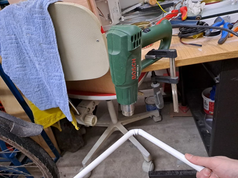 P V C buizen buigen met een hittepistool