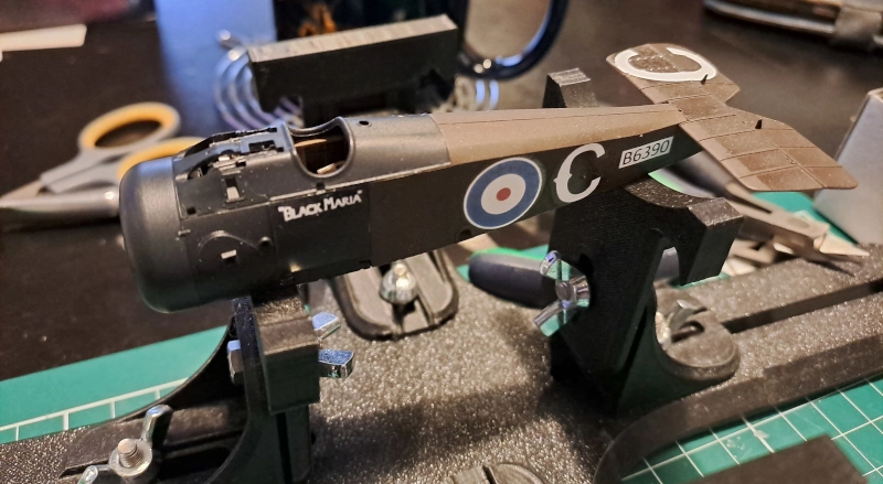 Applying the first decals