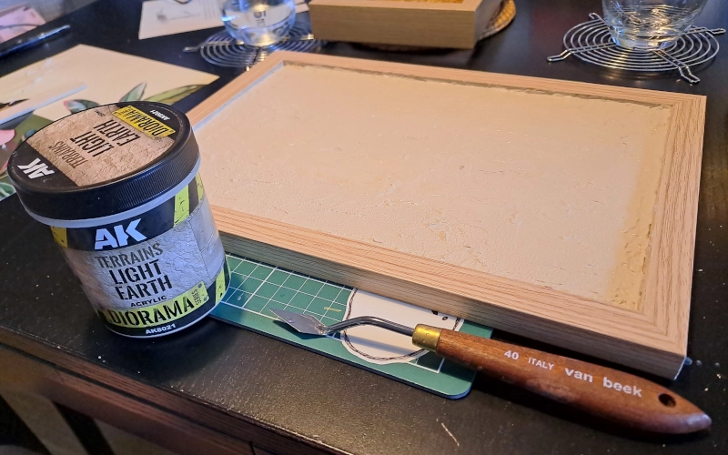 Sand texture applied to the frame