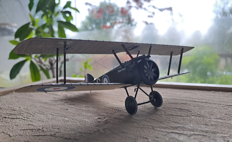 Sopwith Camel on a bare sand base