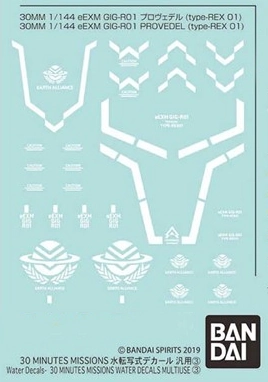 Bandai 30 M.M. Decals