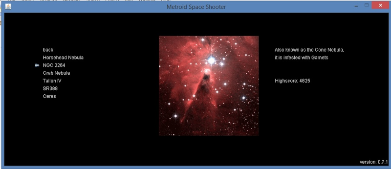 Screenshot level selection
